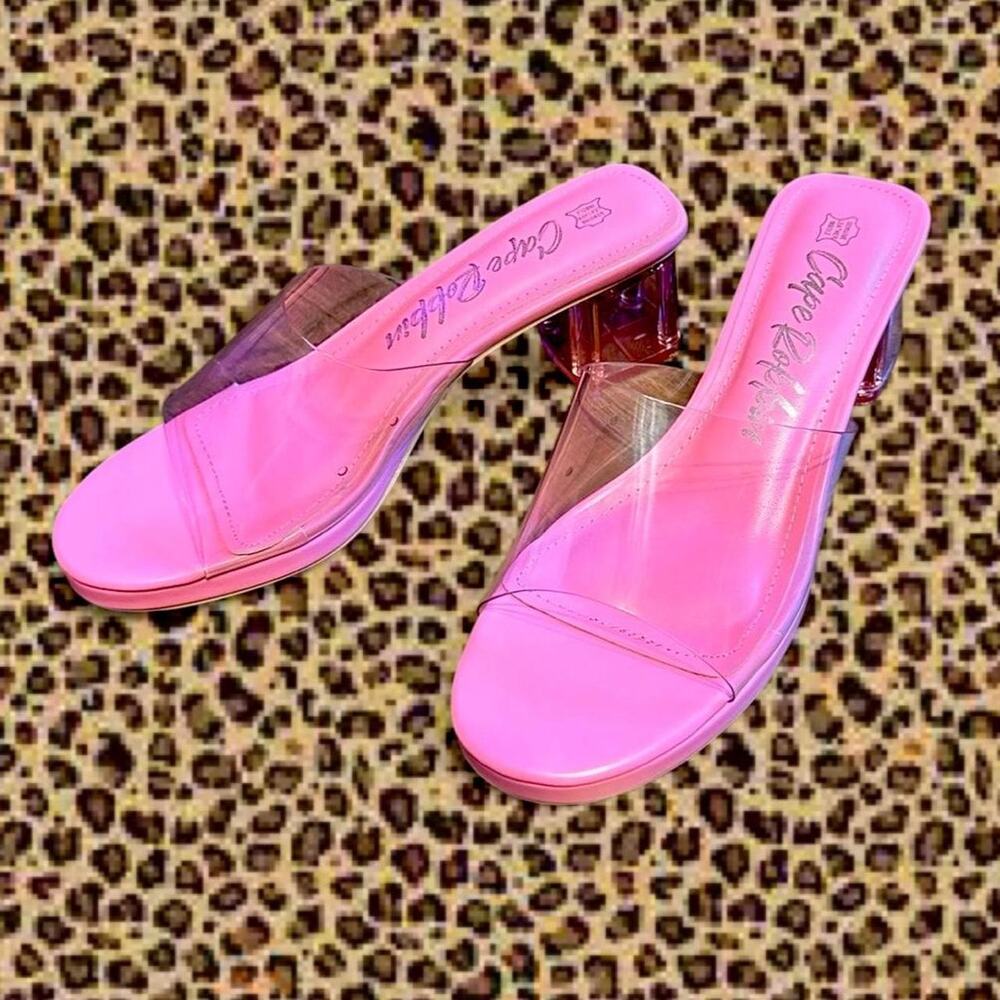 Cape robbin pink mule heels 7.5